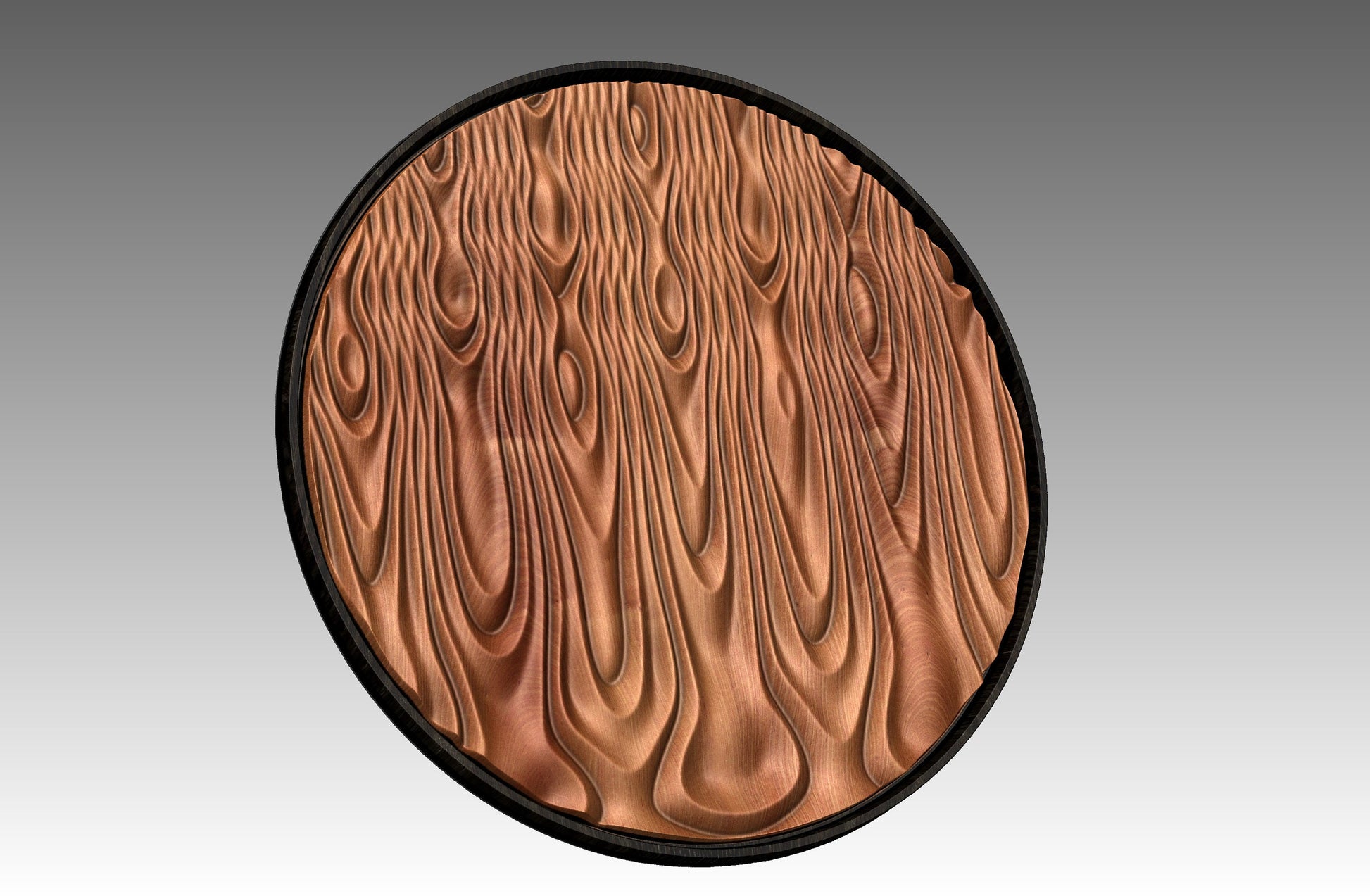 Round wall art table top 3D relief  "CJ 147" - Bonitum CNC Model Studio