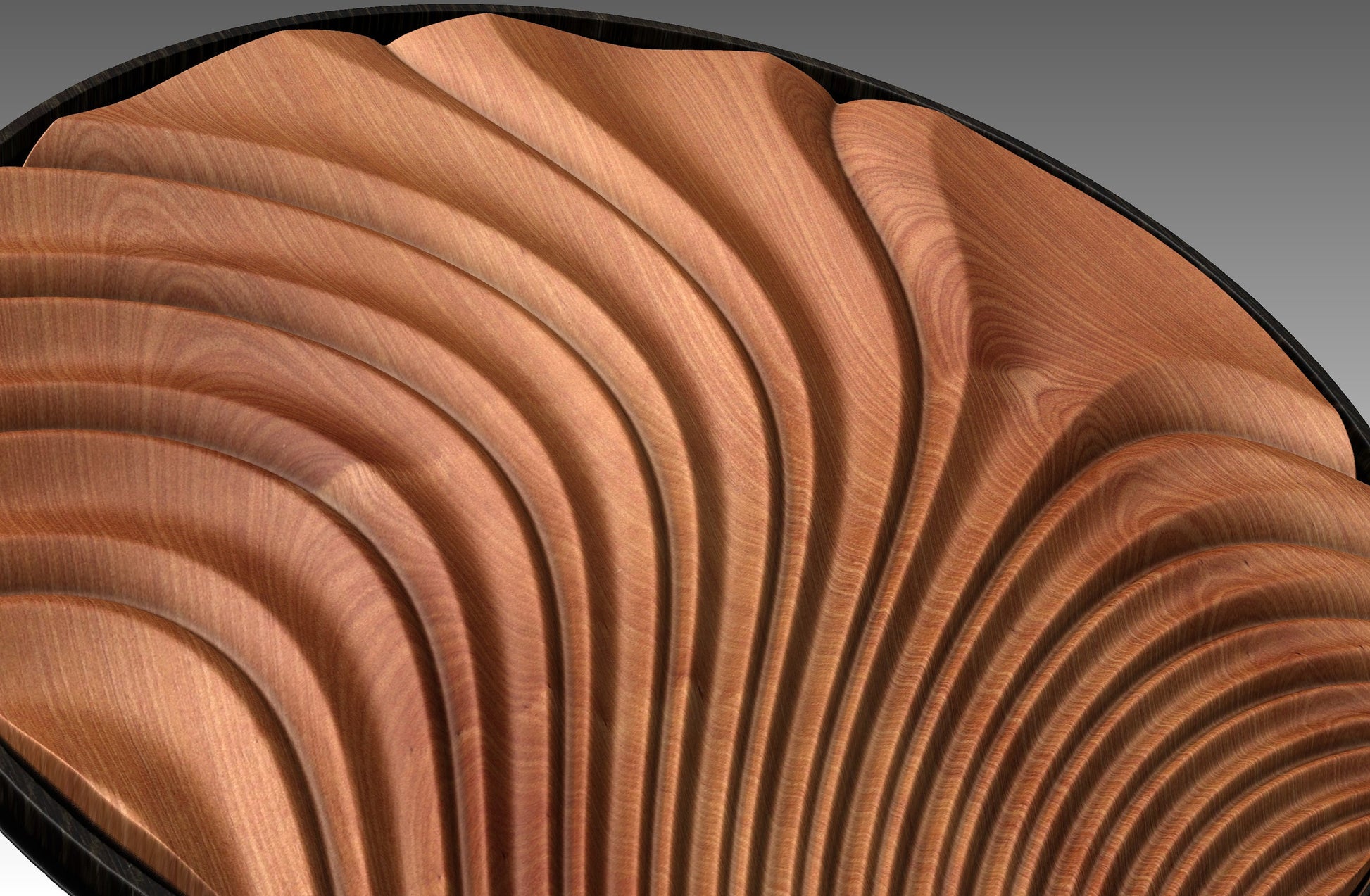 Round wall art table top 3D relief  "CJ 153" - Bonitum CNC Model Studio