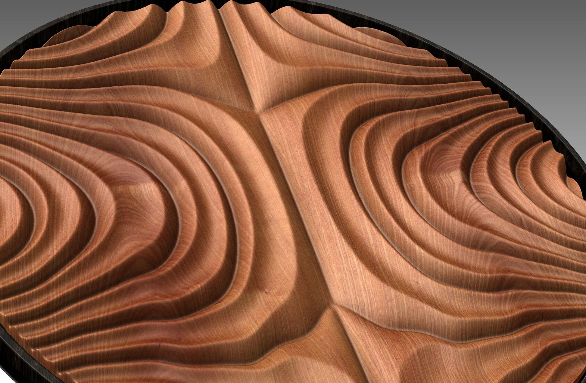 Round wall art table top 3D relief  "CJ 156" - Bonitum CNC Model Studio