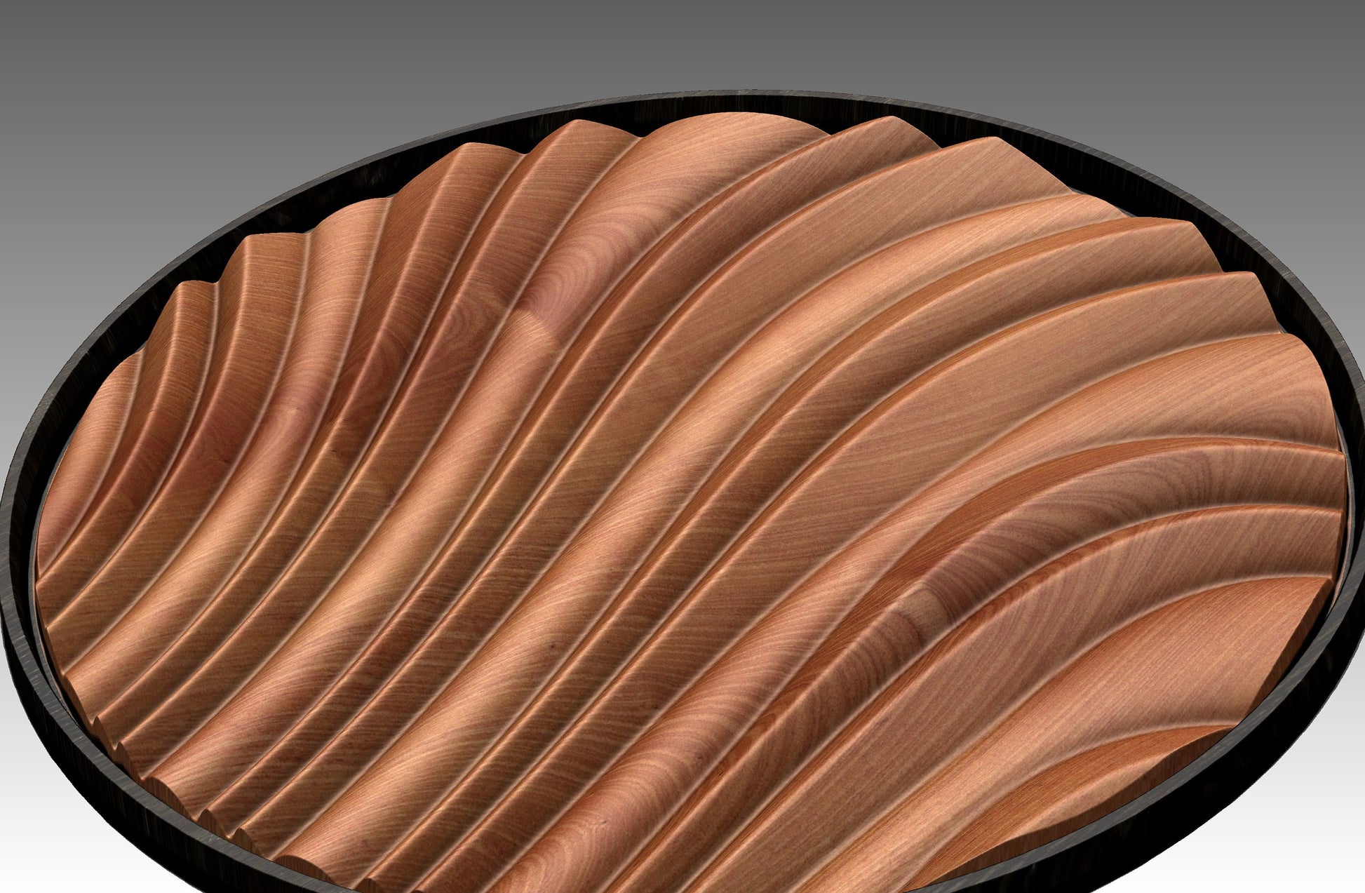 Round wall art table top 3D relief  "CJ 161" - Bonitum CNC Model Studio