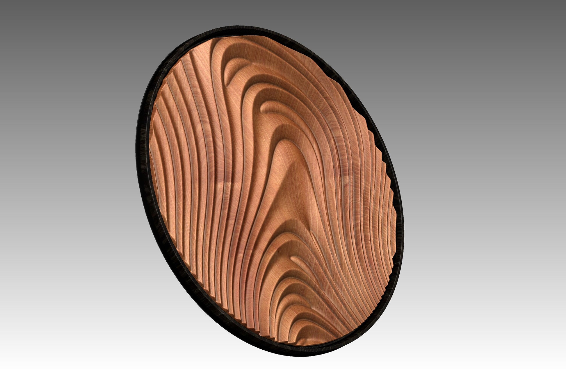 Round wall art table top 3D relief  "CJ 162" - Bonitum CNC Model Studio