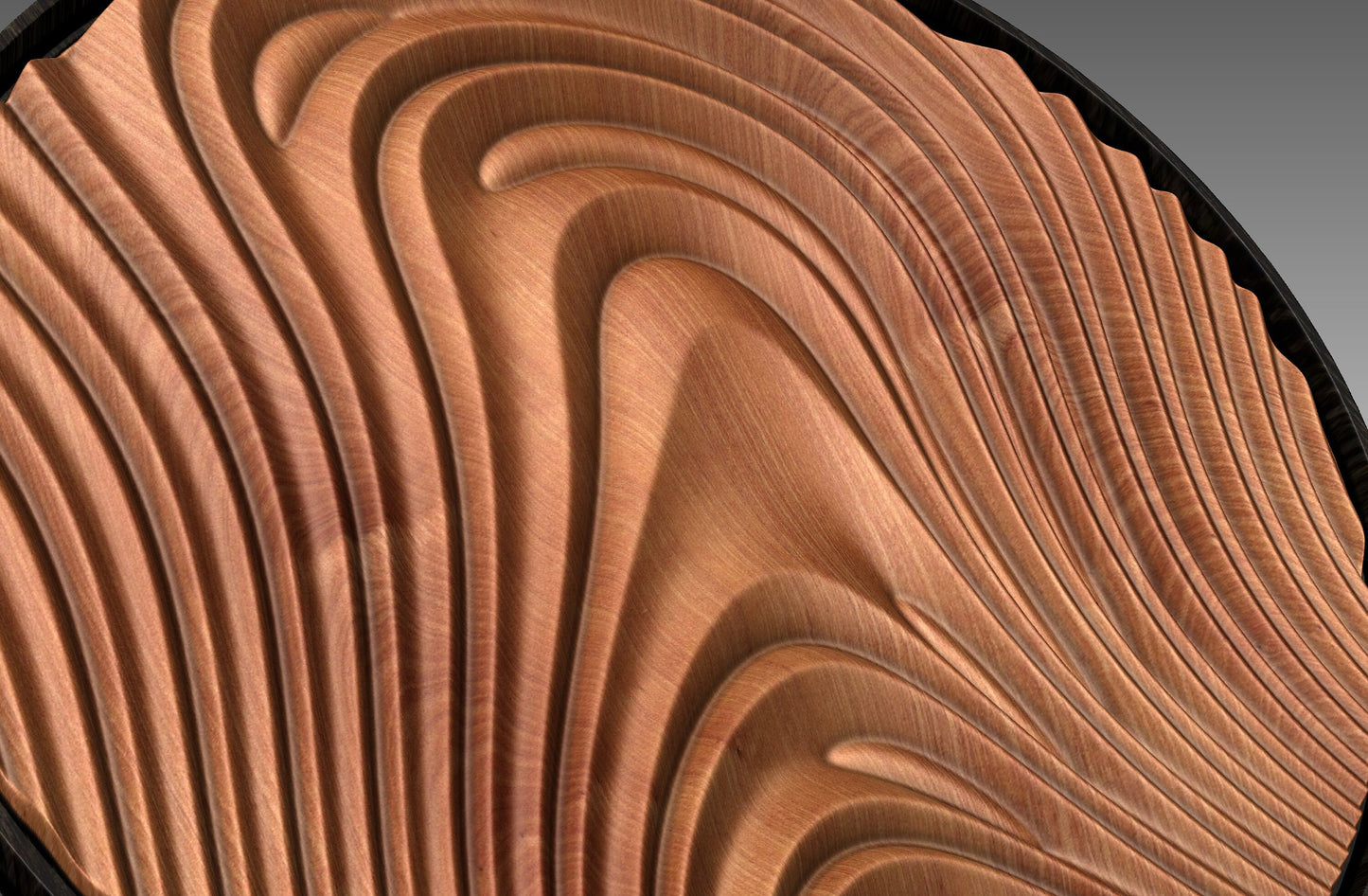 Round wall art table top 3D relief  "CJ 162" - Bonitum CNC Model Studio