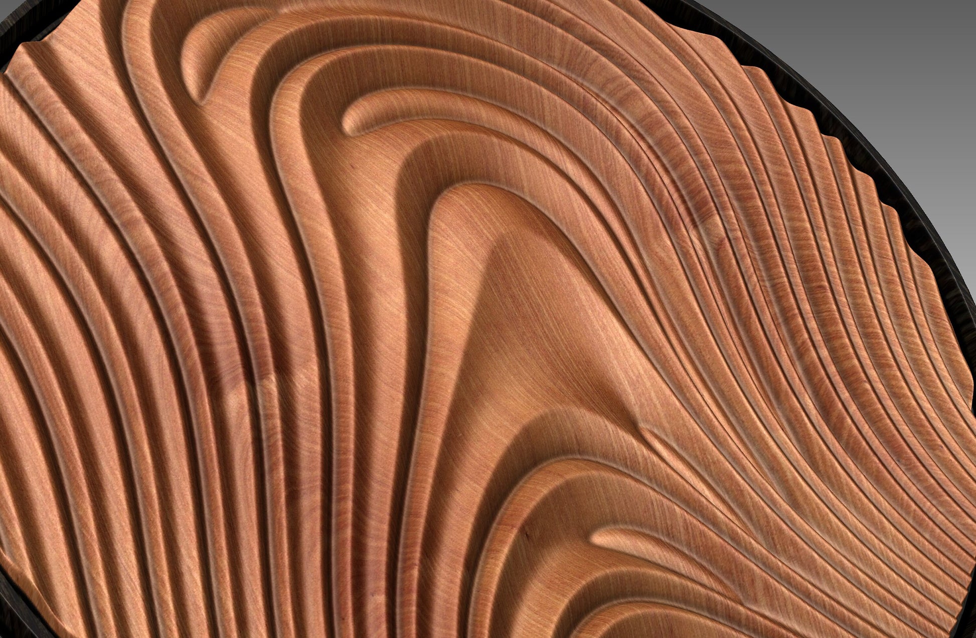 Round wall art table top 3D relief  "CJ 162" - Bonitum CNC Model Studio