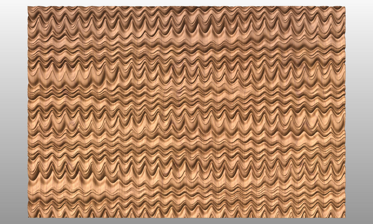 Wave Pattern Cnc TTWave1 Wavy pattern 3D model for CNC machining – Bonitum CNC Model Studio