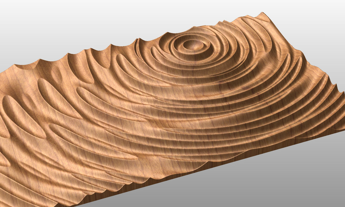 Wave Pattern Cnc TTWave2 Wavy pattern 3D model for CNC machining – Bonitum CNC Model Studio
