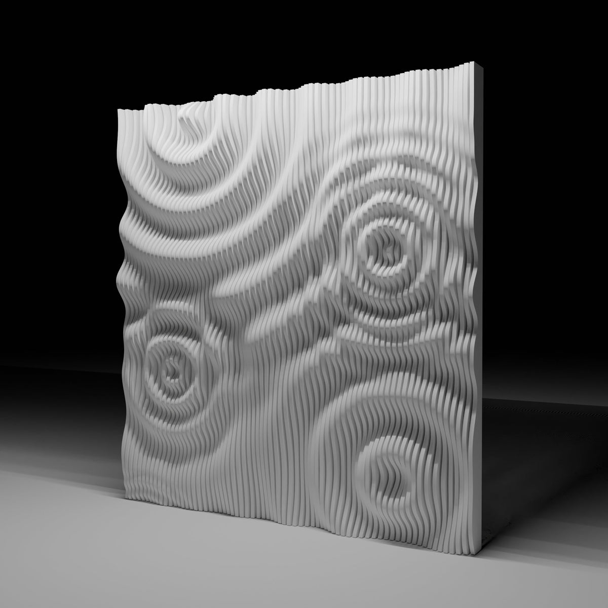 Wave Pattern Cnc Parametric Wave Wall 71TV2 with sound insulation layers CNC – Bonitum ...