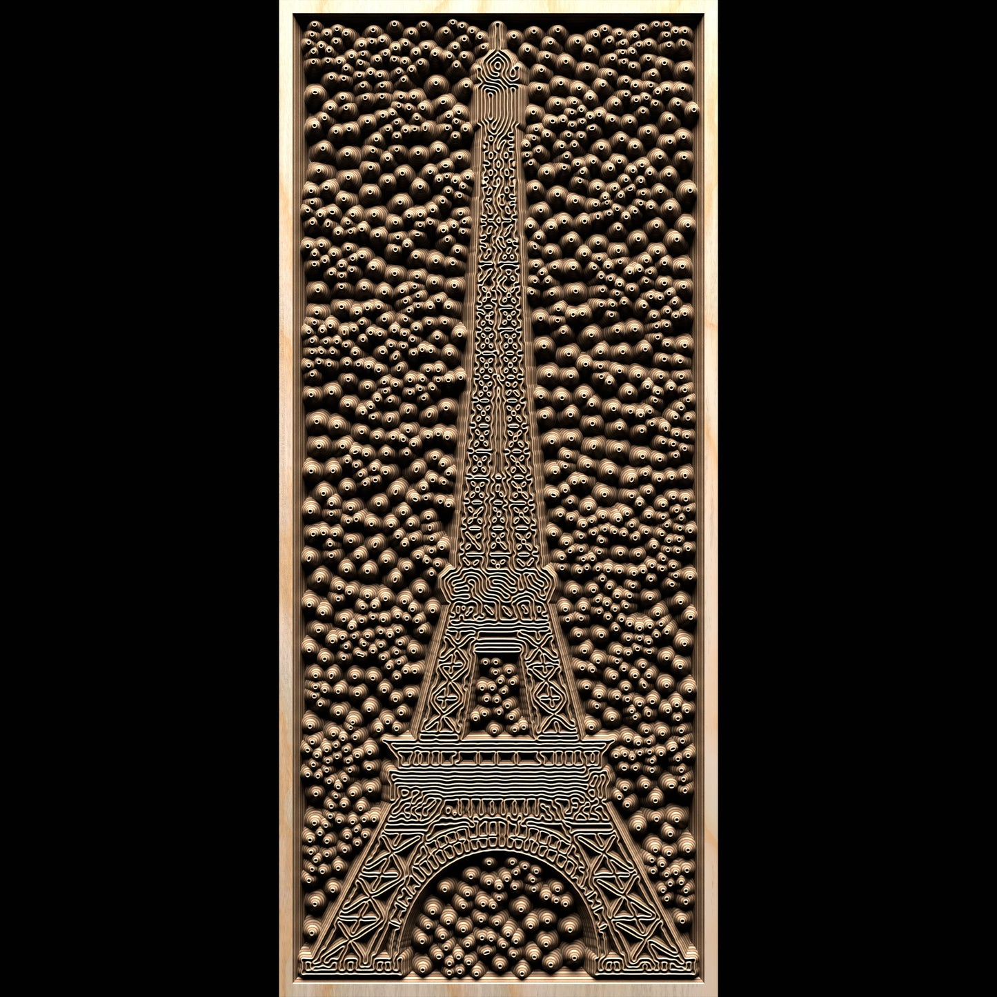 Paris Eifel Tower V-Carve vectors - Bonitum CNC Model Studio