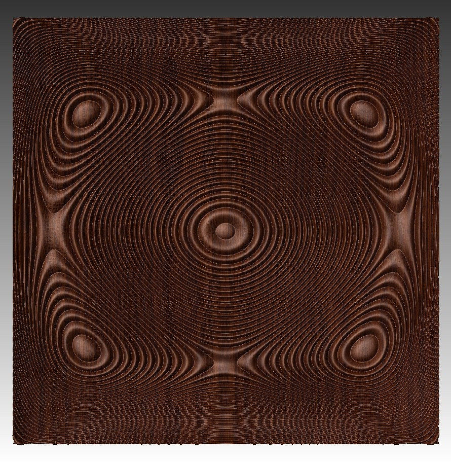 SBARTDEZ93A Sound wave 3D model for CNC machining with software Vectric Aspire, Cut3D, ArtCAM - Bonitum CNC Model Studio