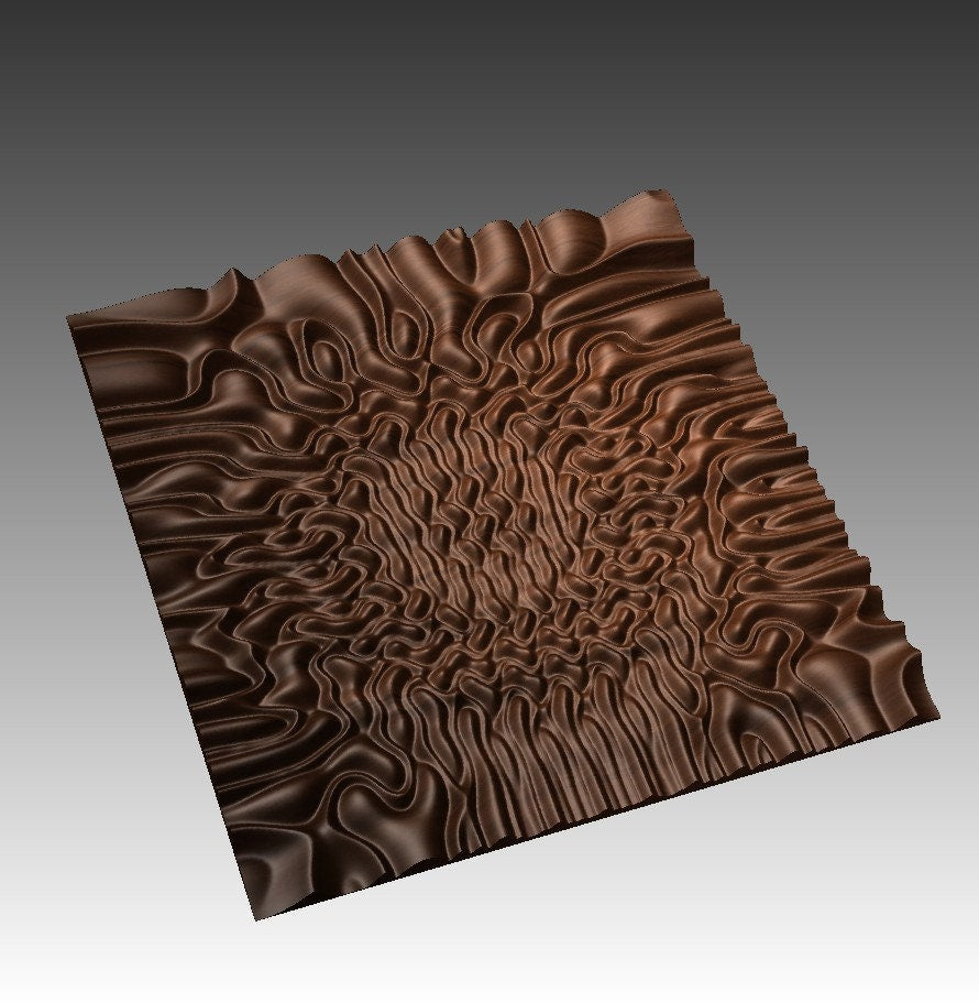 SBARTDEZ80 Wall panel 3D model for CNC machining with software Vectric Aspire, Cut3D, ArtCAM - Bonitum CNC Model Studio