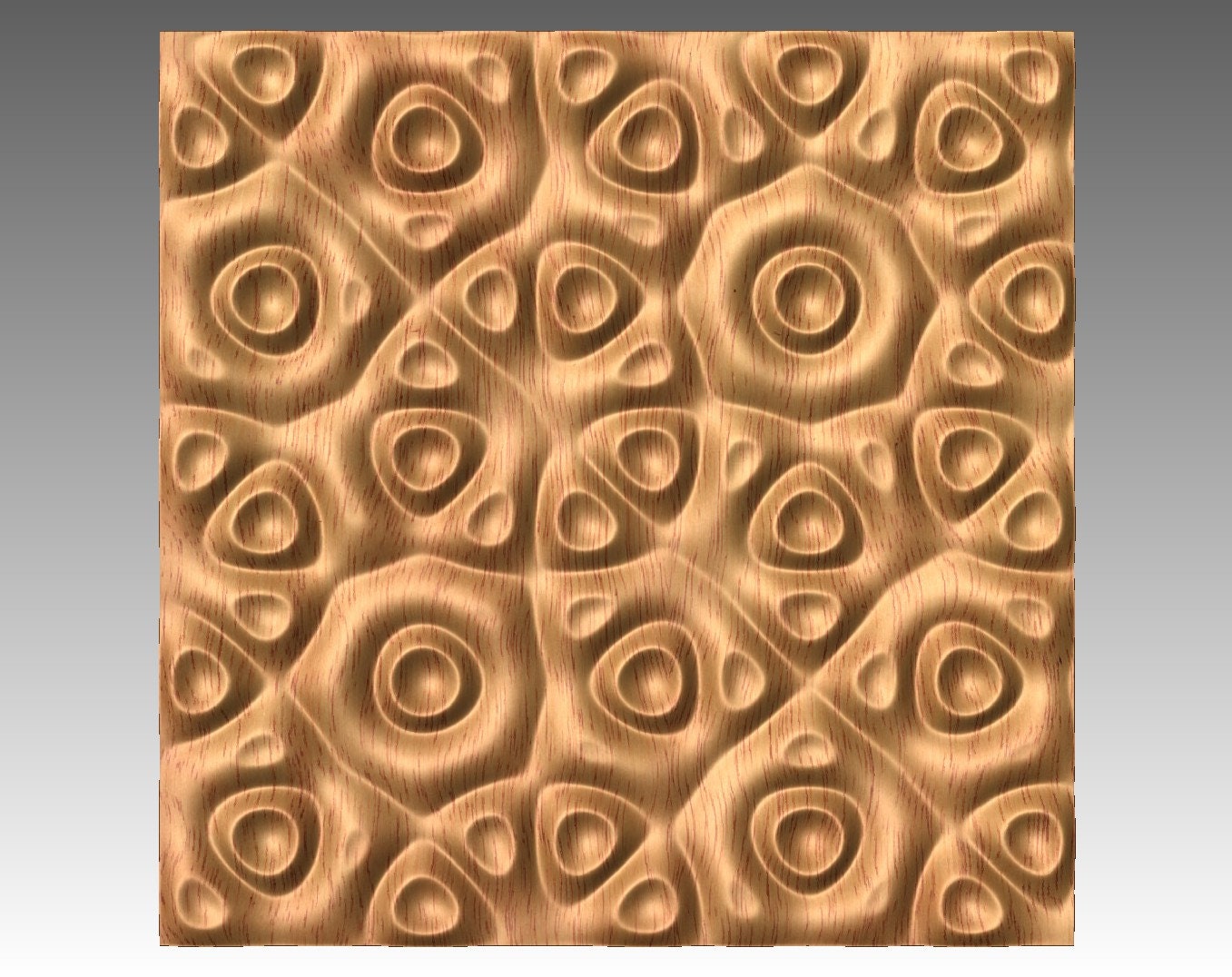 QC4 Wall panel 3D model for CNC machining with software Vectric Aspire, Cut3D, ArtCAM - Bonitum CNC Model Studio