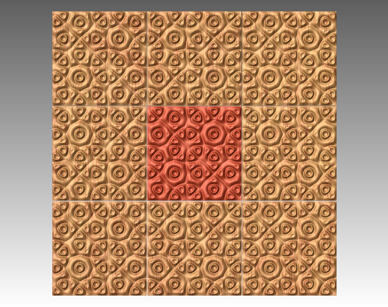 QC4 Wall panel 3D model for CNC machining with software Vectric Aspire, Cut3D, ArtCAM - Bonitum CNC Model Studio