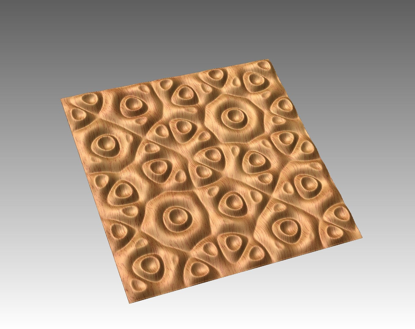 QC4 Wall panel 3D model for CNC machining with software Vectric Aspire, Cut3D, ArtCAM - Bonitum CNC Model Studio